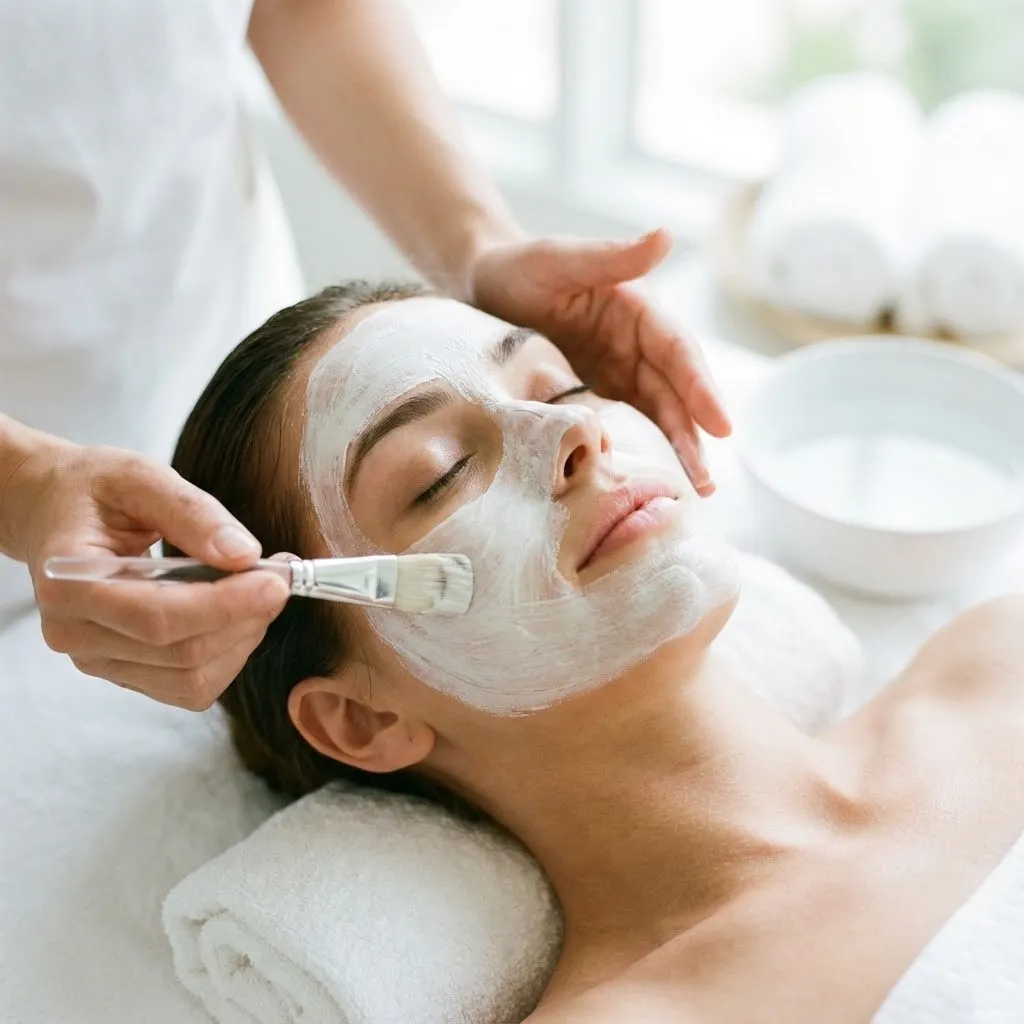 Soin du visage avec masque